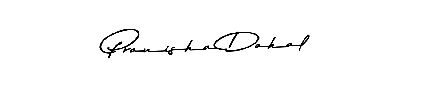 How to make Pranisha Dahal name signature. Use Asem Kandis PERSONAL USE style for creating short signs online. This is the latest handwritten sign. Pranisha Dahal signature style 9 images and pictures png