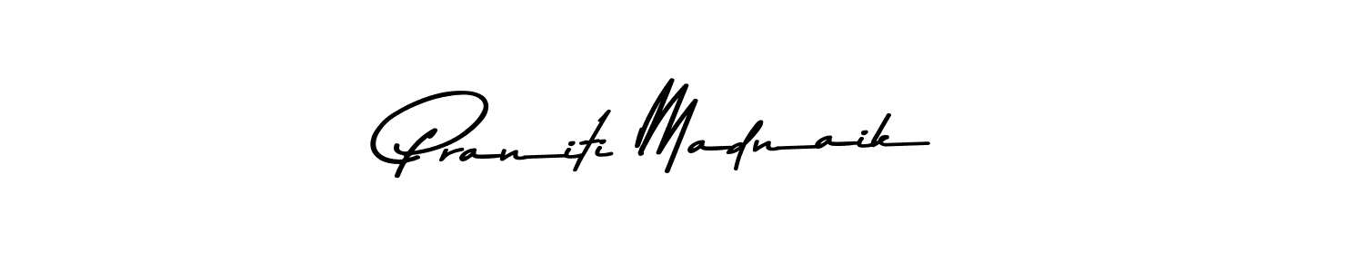 How to make Praniti Madnaik name signature. Use Asem Kandis PERSONAL USE style for creating short signs online. This is the latest handwritten sign. Praniti Madnaik signature style 9 images and pictures png