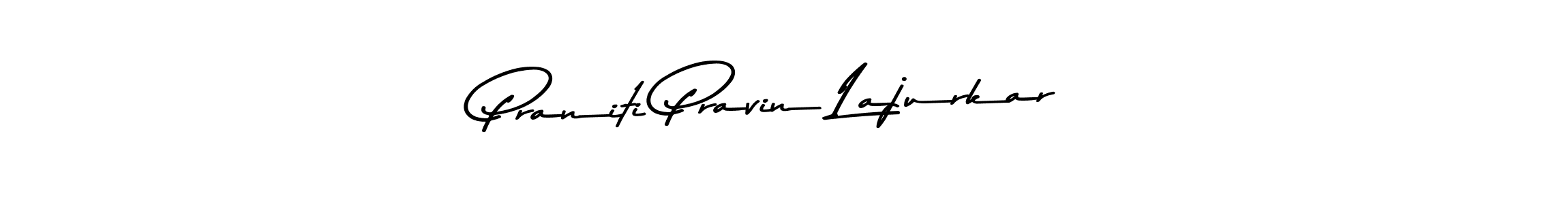 The best way (Asem Kandis PERSONAL USE) to make a short signature is to pick only two or three words in your name. The name Praniti Pravin Lajurkar include a total of six letters. For converting this name. Praniti Pravin Lajurkar signature style 9 images and pictures png