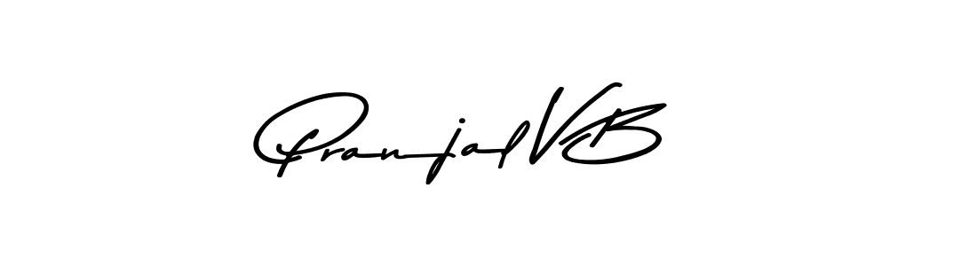 The best way (Asem Kandis PERSONAL USE) to make a short signature is to pick only two or three words in your name. The name Pranjal V B include a total of six letters. For converting this name. Pranjal V B signature style 9 images and pictures png