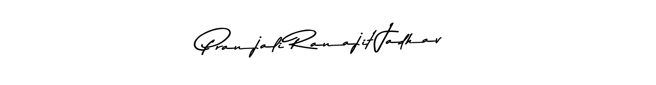 How to make Pranjali Ranajit Jadhav name signature. Use Asem Kandis PERSONAL USE style for creating short signs online. This is the latest handwritten sign. Pranjali Ranajit Jadhav signature style 9 images and pictures png