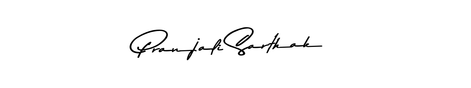 You should practise on your own different ways (Asem Kandis PERSONAL USE) to write your name (Pranjali Sarthak) in signature. don't let someone else do it for you. Pranjali Sarthak signature style 9 images and pictures png