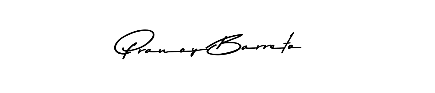 Create a beautiful signature design for name Pranoy Barreto. With this signature (Asem Kandis PERSONAL USE) fonts, you can make a handwritten signature for free. Pranoy Barreto signature style 9 images and pictures png