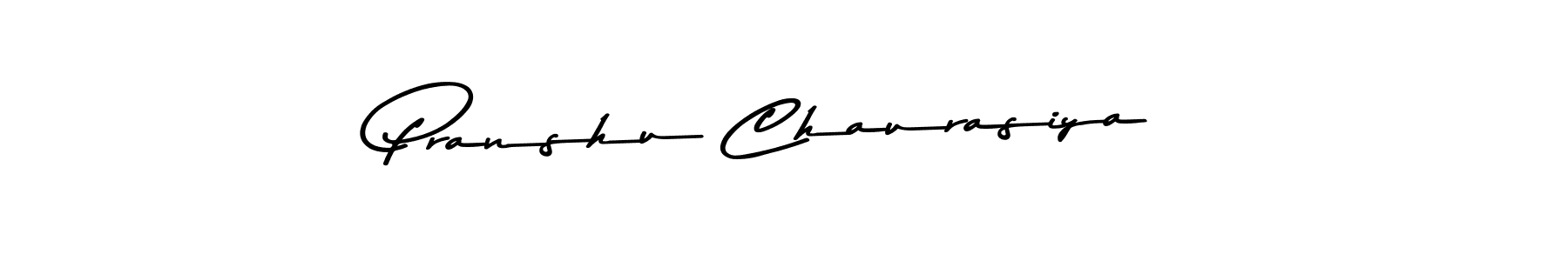 How to make Pranshu Chaurasiya name signature. Use Asem Kandis PERSONAL USE style for creating short signs online. This is the latest handwritten sign. Pranshu Chaurasiya signature style 9 images and pictures png