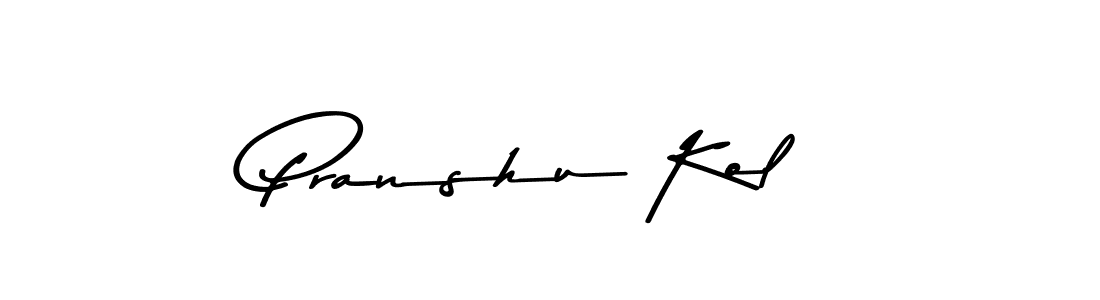 Use a signature maker to create a handwritten signature online. With this signature software, you can design (Asem Kandis PERSONAL USE) your own signature for name Pranshu Kol. Pranshu Kol signature style 9 images and pictures png