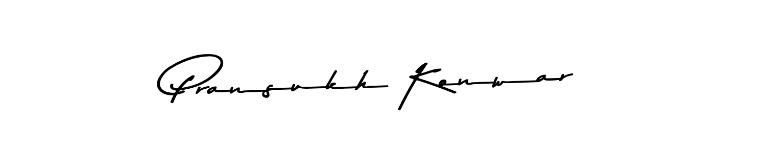 Make a beautiful signature design for name Pransukh Konwar. With this signature (Asem Kandis PERSONAL USE) style, you can create a handwritten signature for free. Pransukh Konwar signature style 9 images and pictures png