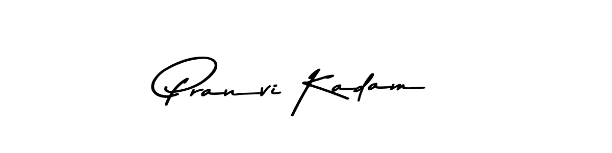 How to make Pranvi Kadam name signature. Use Asem Kandis PERSONAL USE style for creating short signs online. This is the latest handwritten sign. Pranvi Kadam signature style 9 images and pictures png