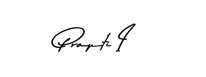 Create a beautiful signature design for name Prapti I. With this signature (Asem Kandis PERSONAL USE) fonts, you can make a handwritten signature for free. Prapti I signature style 9 images and pictures png