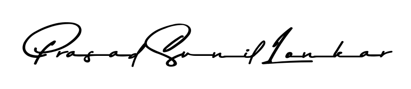 The Asem Kandis PERSONAL USE lettering style adds unique flourish to name Prasad Sunil Lonkar. Stand out with a custom digital autograph made in seconds. Prasad Sunil Lonkar signature style 9 images and pictures png