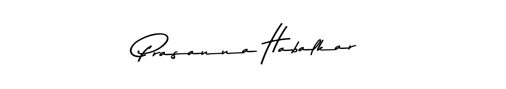 This is the best signature style for the Prasanna Habalkar name. Also you like these signature font (Asem Kandis PERSONAL USE). Mix name signature. Prasanna Habalkar signature style 9 images and pictures png