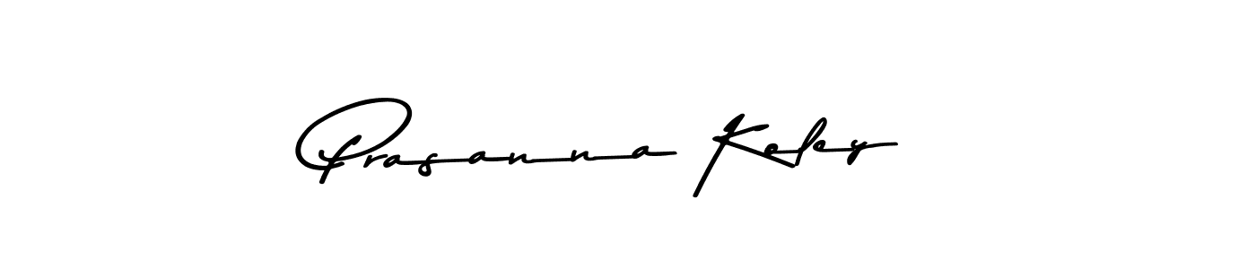How to make Prasanna Koley name signature. Use Asem Kandis PERSONAL USE style for creating short signs online. This is the latest handwritten sign. Prasanna Koley signature style 9 images and pictures png