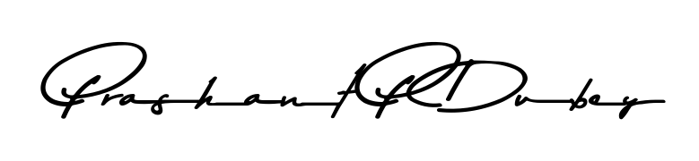Looking for an artistic signature for Prashant P Dubey? The Asem Kandis PERSONAL USE calligraphy style gives a sophisticated flow suitable for business cards and emails. Prashant P Dubey signature style 9 images and pictures png
