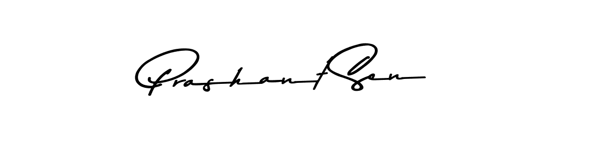 Make a beautiful signature design for name Prashant Sen. With this signature (Asem Kandis PERSONAL USE) style, you can create a handwritten signature for free. Prashant Sen signature style 9 images and pictures png