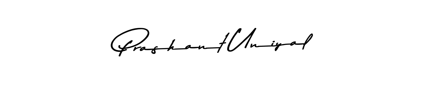 Make a beautiful signature design for name Prashant Uniyal. With this signature (Asem Kandis PERSONAL USE) style, you can create a handwritten signature for free. Prashant Uniyal signature style 9 images and pictures png