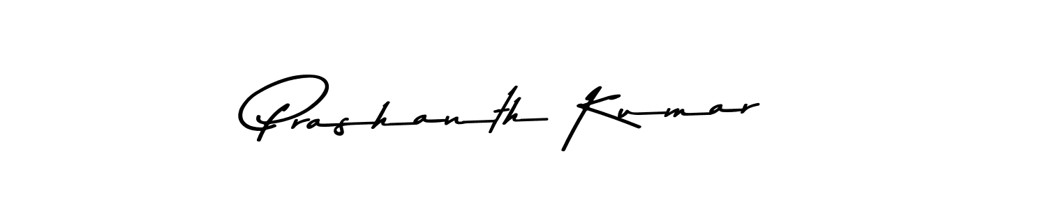 Make a beautiful signature design for name Prashanth Kumar. With this signature (Asem Kandis PERSONAL USE) style, you can create a handwritten signature for free. Prashanth Kumar signature style 9 images and pictures png