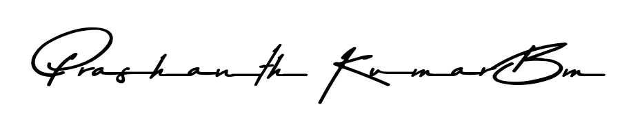 Download transparent PNG signature for name Prashanth Kumar Bm styled with Asem Kandis PERSONAL USE font. Ready to paste directly into PDF and Word agreements. Prashanth Kumar Bm signature style 9 images and pictures png