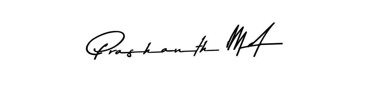 Create a beautiful signature design for name Prashanth M A. With this signature (Asem Kandis PERSONAL USE) fonts, you can make a handwritten signature for free. Prashanth M A signature style 9 images and pictures png