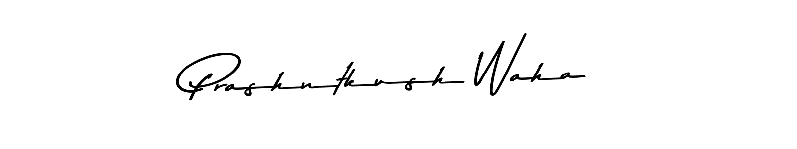Design your own signature with our free online signature maker. With this signature software, you can create a handwritten (Asem Kandis PERSONAL USE) signature for name Prashntkush Waha. Prashntkush Waha signature style 9 images and pictures png