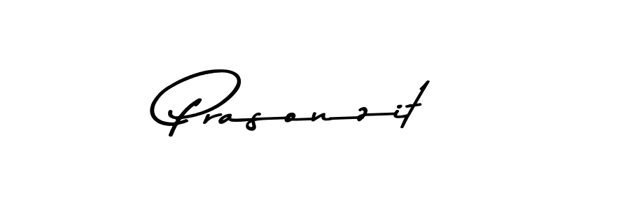 How to make Prasonzit name signature. Use Asem Kandis PERSONAL USE style for creating short signs online. This is the latest handwritten sign. Prasonzit signature style 9 images and pictures png