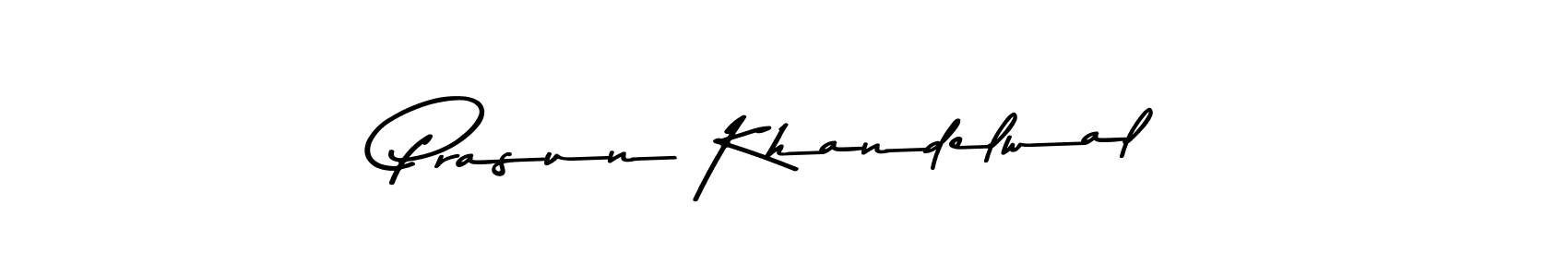 Design your own signature with our free online signature maker. With this signature software, you can create a handwritten (Asem Kandis PERSONAL USE) signature for name Prasun Khandelwal. Prasun Khandelwal signature style 9 images and pictures png