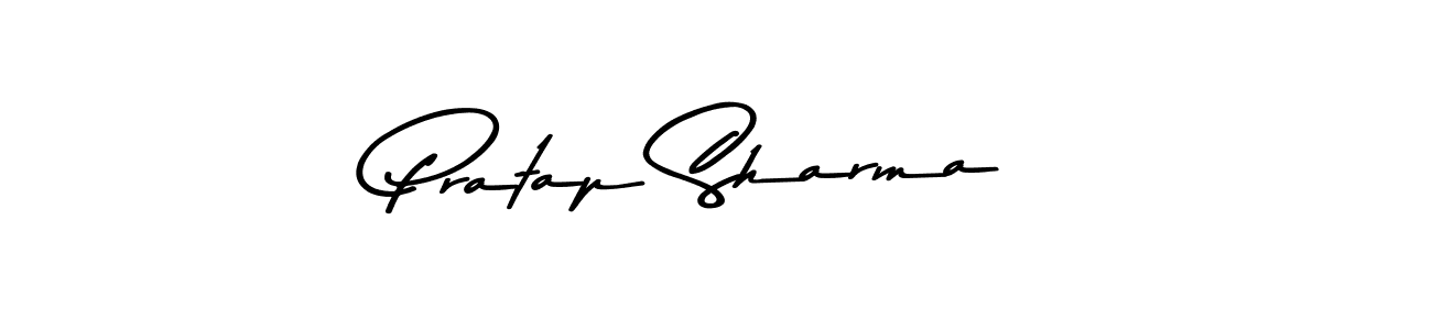 Create a beautiful signature design for name Pratap Sharma. With this signature (Asem Kandis PERSONAL USE) fonts, you can make a handwritten signature for free. Pratap Sharma signature style 9 images and pictures png