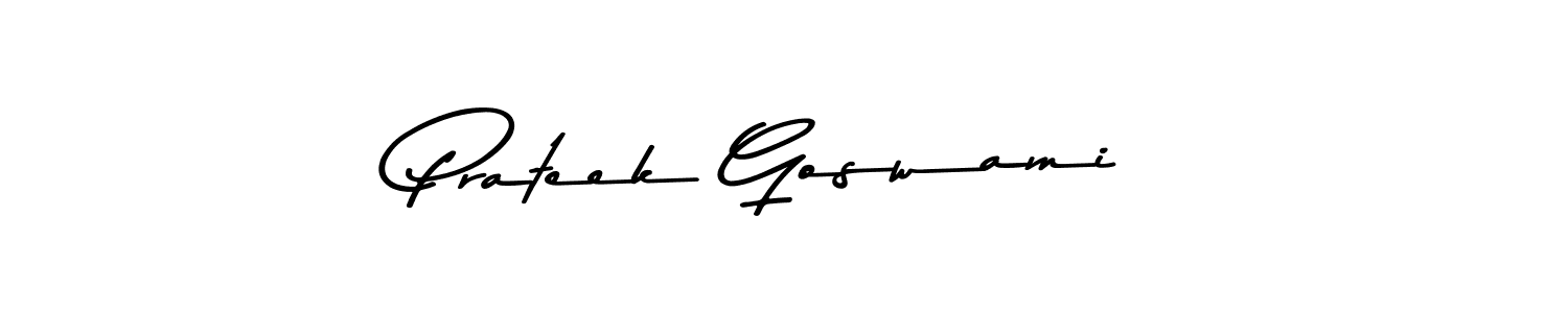 Design your own signature with our free online signature maker. With this signature software, you can create a handwritten (Asem Kandis PERSONAL USE) signature for name Prateek Goswami. Prateek Goswami signature style 9 images and pictures png
