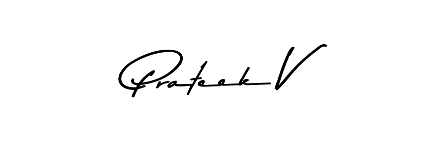 Prateek V stylish signature style. Best Handwritten Sign (Asem Kandis PERSONAL USE) for my name. Handwritten Signature Collection Ideas for my name Prateek V. Prateek V signature style 9 images and pictures png