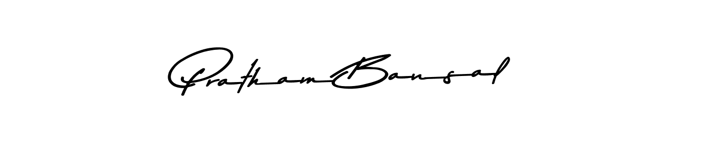 You should practise on your own different ways (Asem Kandis PERSONAL USE) to write your name (Pratham Bansal) in signature. don't let someone else do it for you. Pratham Bansal signature style 9 images and pictures png