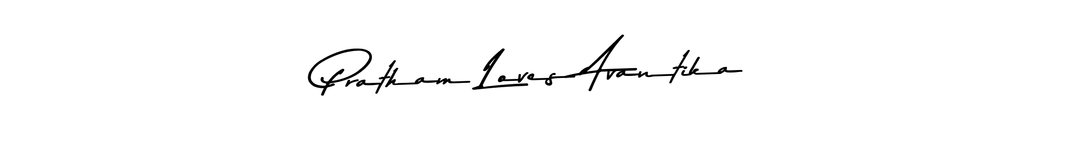 Make a beautiful signature design for name Pratham Loves Avantika. With this signature (Asem Kandis PERSONAL USE) style, you can create a handwritten signature for free. Pratham Loves Avantika signature style 9 images and pictures png
