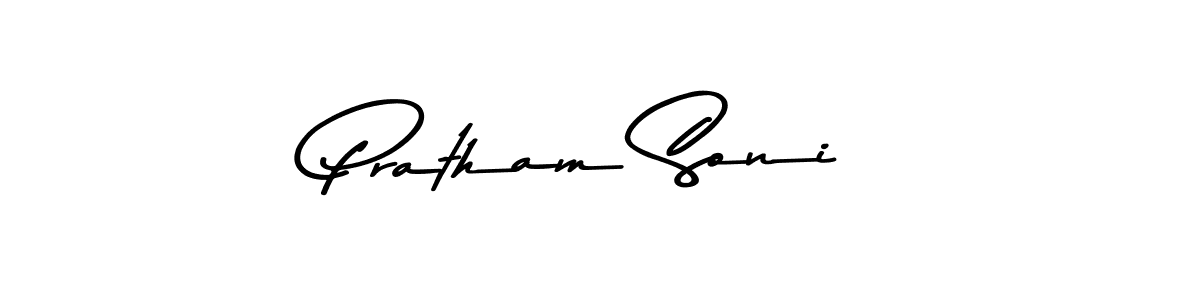Pratham Soni stylish signature style. Best Handwritten Sign (Asem Kandis PERSONAL USE) for my name. Handwritten Signature Collection Ideas for my name Pratham Soni. Pratham Soni signature style 9 images and pictures png