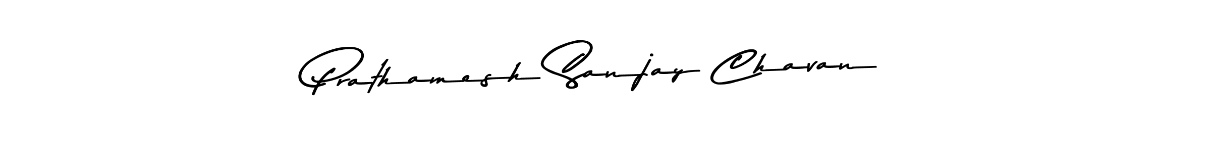 Create a beautiful signature design for name Prathamesh Sanjay Chavan. With this signature (Asem Kandis PERSONAL USE) fonts, you can make a handwritten signature for free. Prathamesh Sanjay Chavan signature style 9 images and pictures png