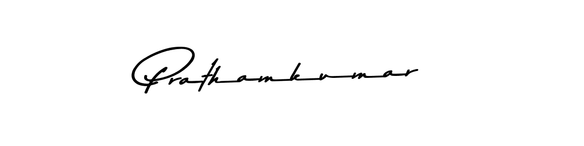 How to make Prathamkumar name signature. Use Asem Kandis PERSONAL USE style for creating short signs online. This is the latest handwritten sign. Prathamkumar signature style 9 images and pictures png