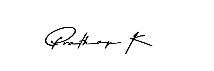 Design your own signature with our free online signature maker. With this signature software, you can create a handwritten (Asem Kandis PERSONAL USE) signature for name Prathap K. Prathap K signature style 9 images and pictures png