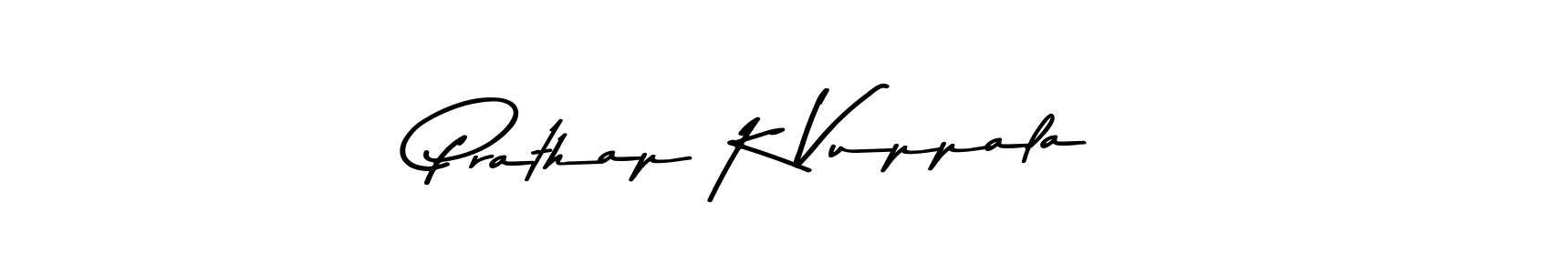 Use a signature maker to create a handwritten signature online. With this signature software, you can design (Asem Kandis PERSONAL USE) your own signature for name Prathap K Vuppala. Prathap K Vuppala signature style 9 images and pictures png