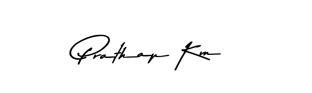 Design your own signature with our free online signature maker. With this signature software, you can create a handwritten (Asem Kandis PERSONAL USE) signature for name Prathap Km. Prathap Km signature style 9 images and pictures png