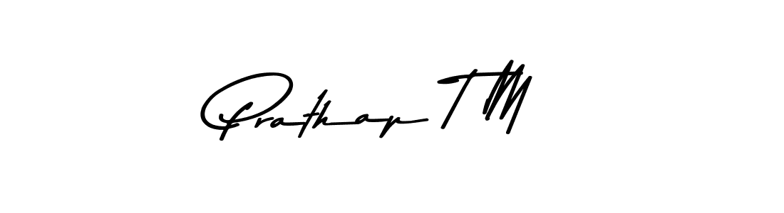 The best way (Asem Kandis PERSONAL USE) to make a short signature is to pick only two or three words in your name. The name Prathap T M include a total of six letters. For converting this name. Prathap T M signature style 9 images and pictures png