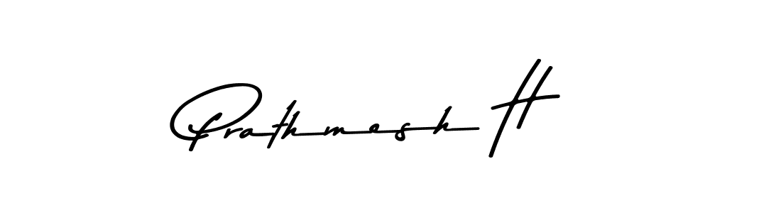 Make a beautiful signature design for name Prathmesh H. With this signature (Asem Kandis PERSONAL USE) style, you can create a handwritten signature for free. Prathmesh H signature style 9 images and pictures png