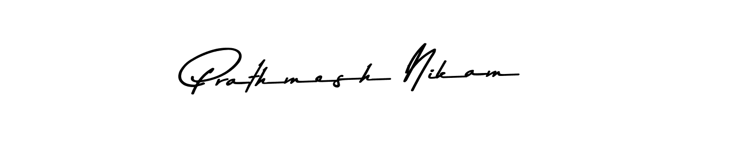 Use a signature maker to create a handwritten signature online. With this signature software, you can design (Asem Kandis PERSONAL USE) your own signature for name Prathmesh Nikam. Prathmesh Nikam signature style 9 images and pictures png