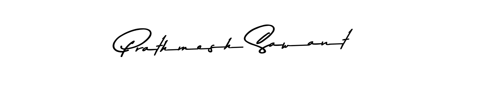 How to make Prathmesh Sawant name signature. Use Asem Kandis PERSONAL USE style for creating short signs online. This is the latest handwritten sign. Prathmesh Sawant signature style 9 images and pictures png