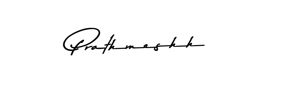 How to make Prathmeshh name signature. Use Asem Kandis PERSONAL USE style for creating short signs online. This is the latest handwritten sign. Prathmeshh signature style 9 images and pictures png