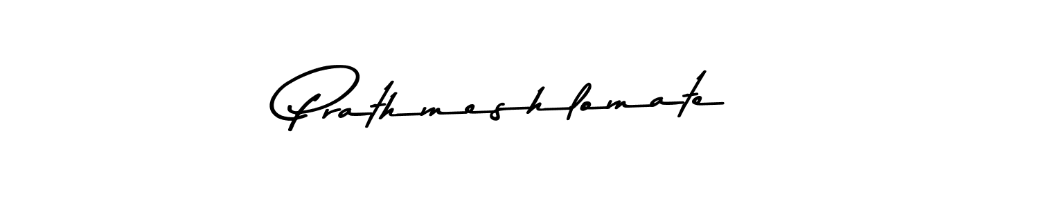 Create a beautiful signature design for name Prathmeshlomate. With this signature (Asem Kandis PERSONAL USE) fonts, you can make a handwritten signature for free. Prathmeshlomate signature style 9 images and pictures png