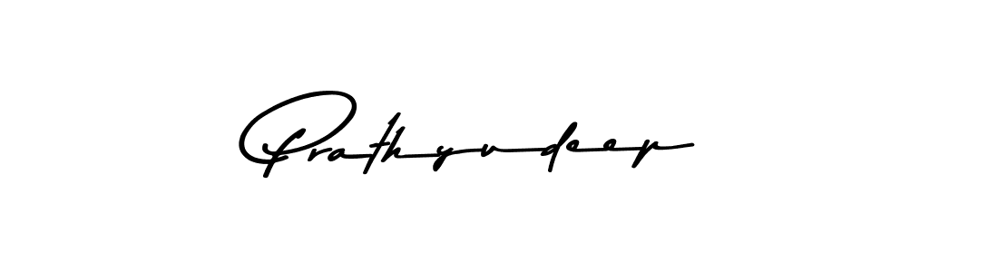 Create a beautiful signature design for name Prathyudeep. With this signature (Asem Kandis PERSONAL USE) fonts, you can make a handwritten signature for free. Prathyudeep signature style 9 images and pictures png