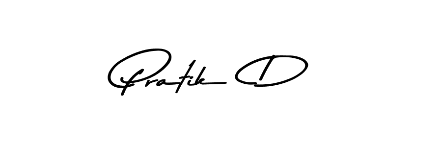 How to make Pratik  D name signature. Use Asem Kandis PERSONAL USE style for creating short signs online. This is the latest handwritten sign. Pratik  D signature style 9 images and pictures png