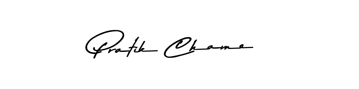 Similarly Asem Kandis PERSONAL USE is the best handwritten signature design. Signature creator online .You can use it as an online autograph creator for name Pratik Chame. Pratik Chame signature style 9 images and pictures png