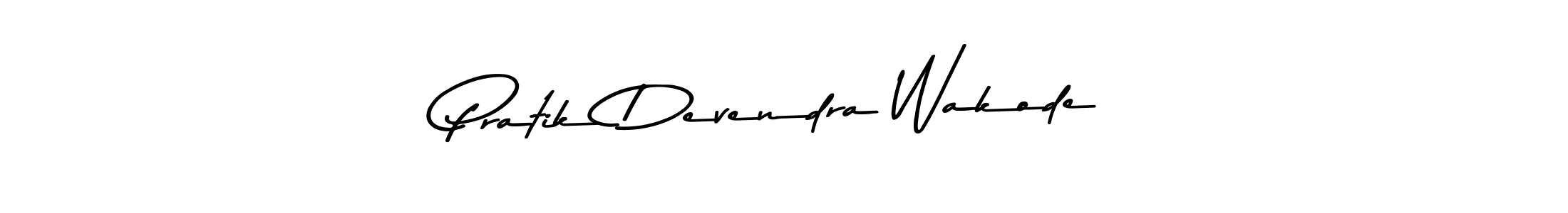 How to make Pratik Devendra Wakode name signature. Use Asem Kandis PERSONAL USE style for creating short signs online. This is the latest handwritten sign. Pratik Devendra Wakode signature style 9 images and pictures png
