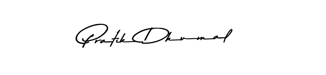 How to make Pratik Dhumal name signature. Use Asem Kandis PERSONAL USE style for creating short signs online. This is the latest handwritten sign. Pratik Dhumal signature style 9 images and pictures png