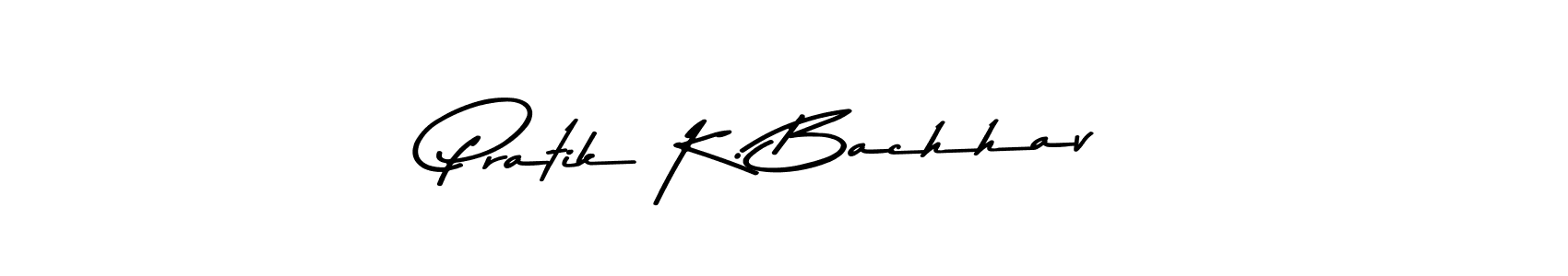 Use a signature maker to create a handwritten signature online. With this signature software, you can design (Asem Kandis PERSONAL USE) your own signature for name Pratik K. Bachhav. Pratik K. Bachhav signature style 9 images and pictures png