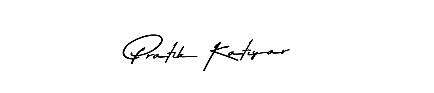 How to make Pratik Katiyar name signature. Use Asem Kandis PERSONAL USE style for creating short signs online. This is the latest handwritten sign. Pratik Katiyar signature style 9 images and pictures png
