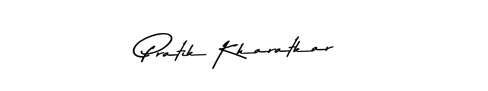 Use a signature maker to create a handwritten signature online. With this signature software, you can design (Asem Kandis PERSONAL USE) your own signature for name Pratik Kharatkar. Pratik Kharatkar signature style 9 images and pictures png