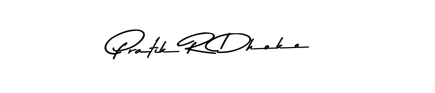 Create a beautiful signature design for name Pratik R Dhoke. With this signature (Asem Kandis PERSONAL USE) fonts, you can make a handwritten signature for free. Pratik R Dhoke signature style 9 images and pictures png